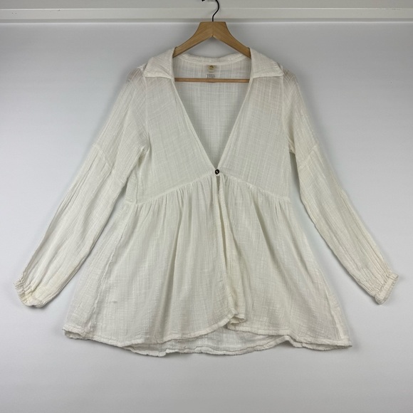 PQ Swim White Gauzy Cover-Up Tunic – XS/S - Picture 1 of 6